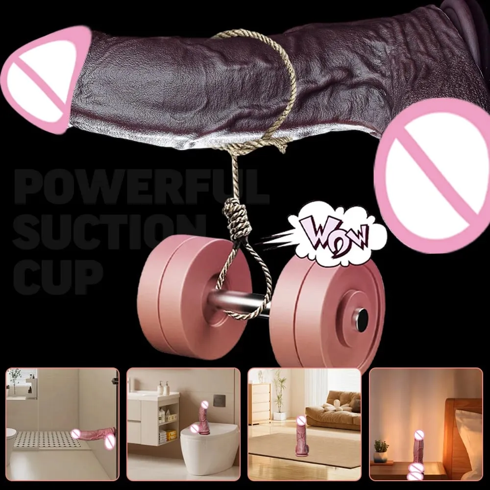 New Realistic Soft Double Silicone Big Dildo Vaginal Masturbation Suction Cup Porn Dick Woman Anal Sex Toy 2Colors Penis 6 Sizes — image 6