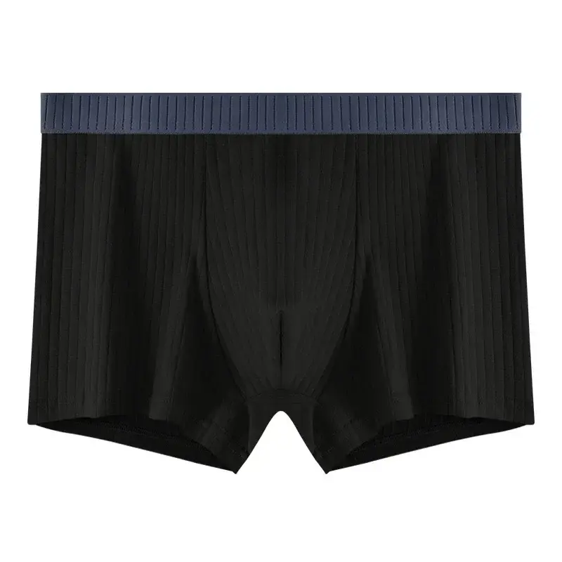 7 pçs/lote roupa interior de algodão masculino boxer shorts puro algodão respirável meados de cintura alta elasticidade sexy macio shorts masculinos L-4XL — image 19