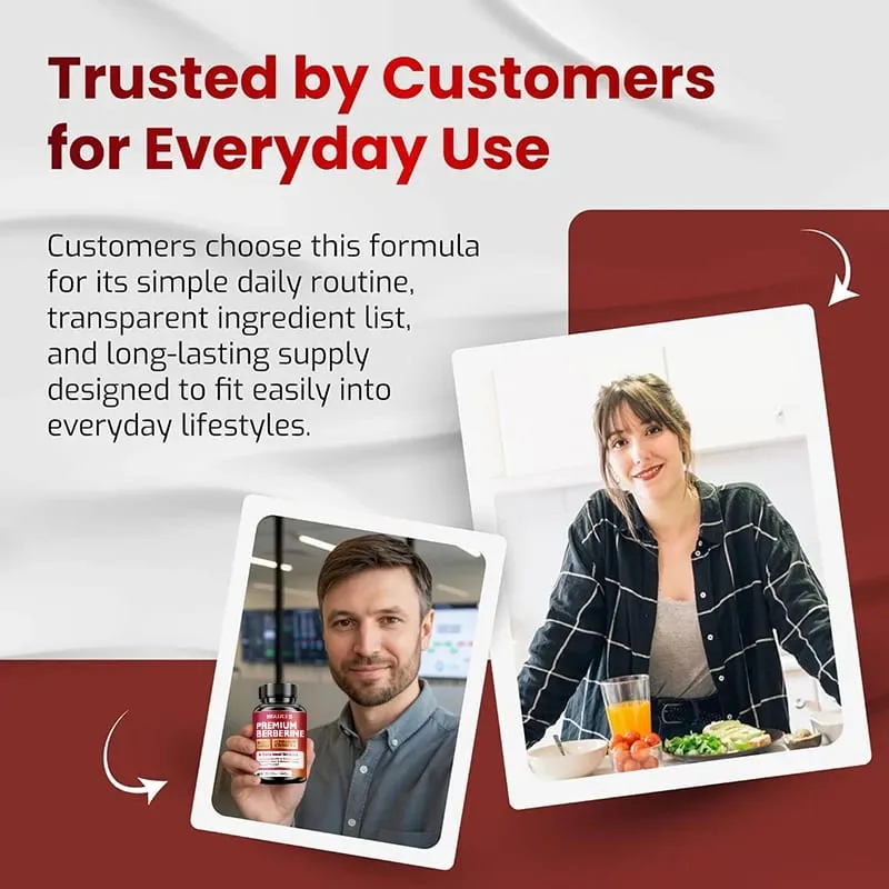 Berberine Supplements with Cinnamon & Turmeric Support Metabolic Health Immune Balance & Wellness for Daily Life