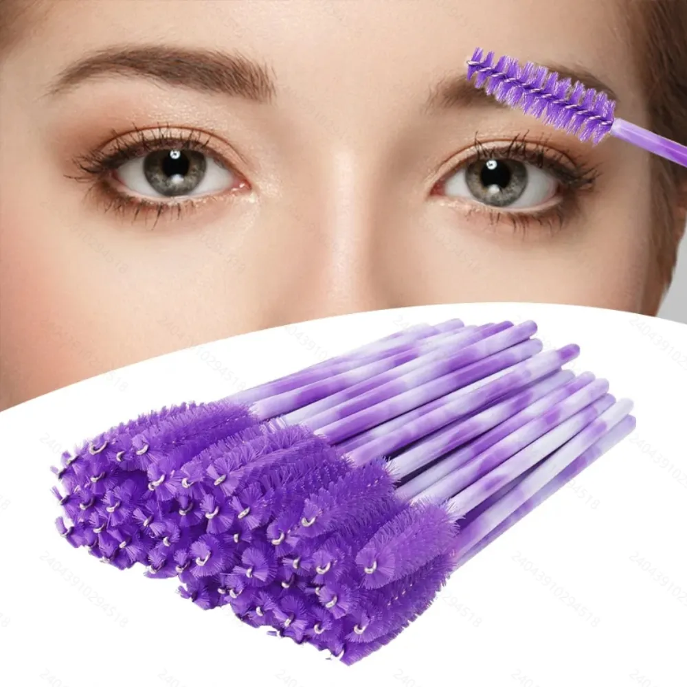 100PCS Eyelash Brush One-Off Disposable Eyelash Mascara Brushes Mascara Wands Disposable Lip Applicators liner Brushes Women — image 1