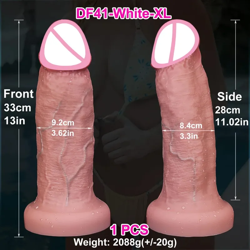 4Sizes Advanced Realistic Soft Huge Dildo Anal Thick Penis Double Silicone Cock Woman Vaginal Masturbation Suction Cup Sex Toys