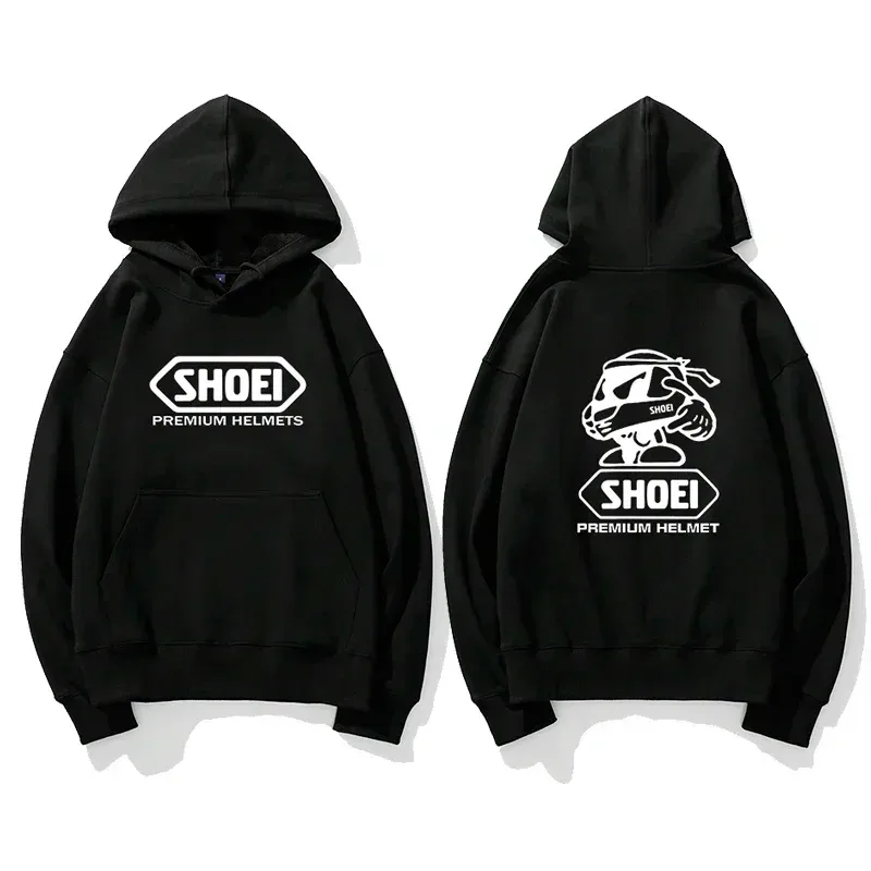 Motorcykelhjälm Tema Grafisk hoodie Unisex Fram Bak Dubbeltryck Biker Dragsko Huvtröja Casual Pullover Topp — image 1