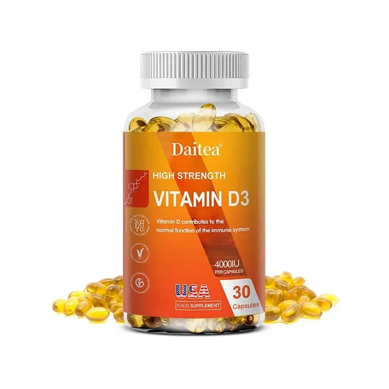 Vitamin D3 Capsules 4000IU Provide Immune Bone Support Promote Calcium Absorption Promotes Muscle Health Nervous System — image 9