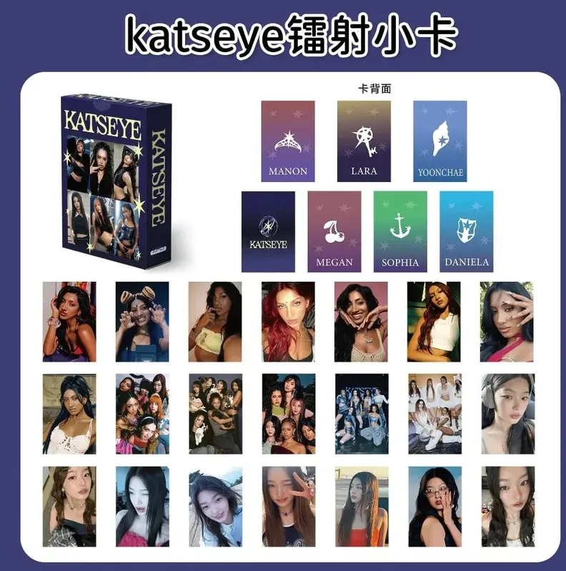 55/127pcs Kpop Idol KATSEYE WILD New Album BEAUTIFULCHAOS Lomo Cards DANIELA HD Printd Photocards Stickers MANON MEGAN Fans Gift