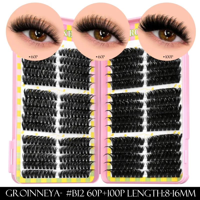 Lash Clusters 540pcs 60D+100D Eyelashes Extensions 2style Mixed Lash Book Fluffy Cat Eye Eyelashes False Lashes Makeup — image 4