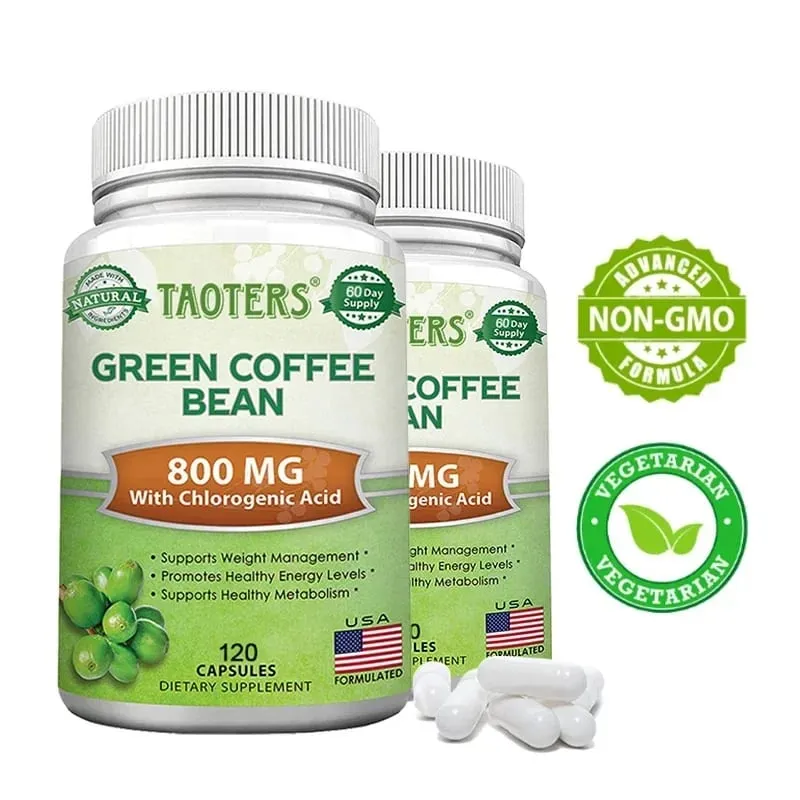 Supplément de perte de poids en grains de café vert 1200 mg - Stimule le métabolisme et l'endurance brûle la graisse du ventre — image 3