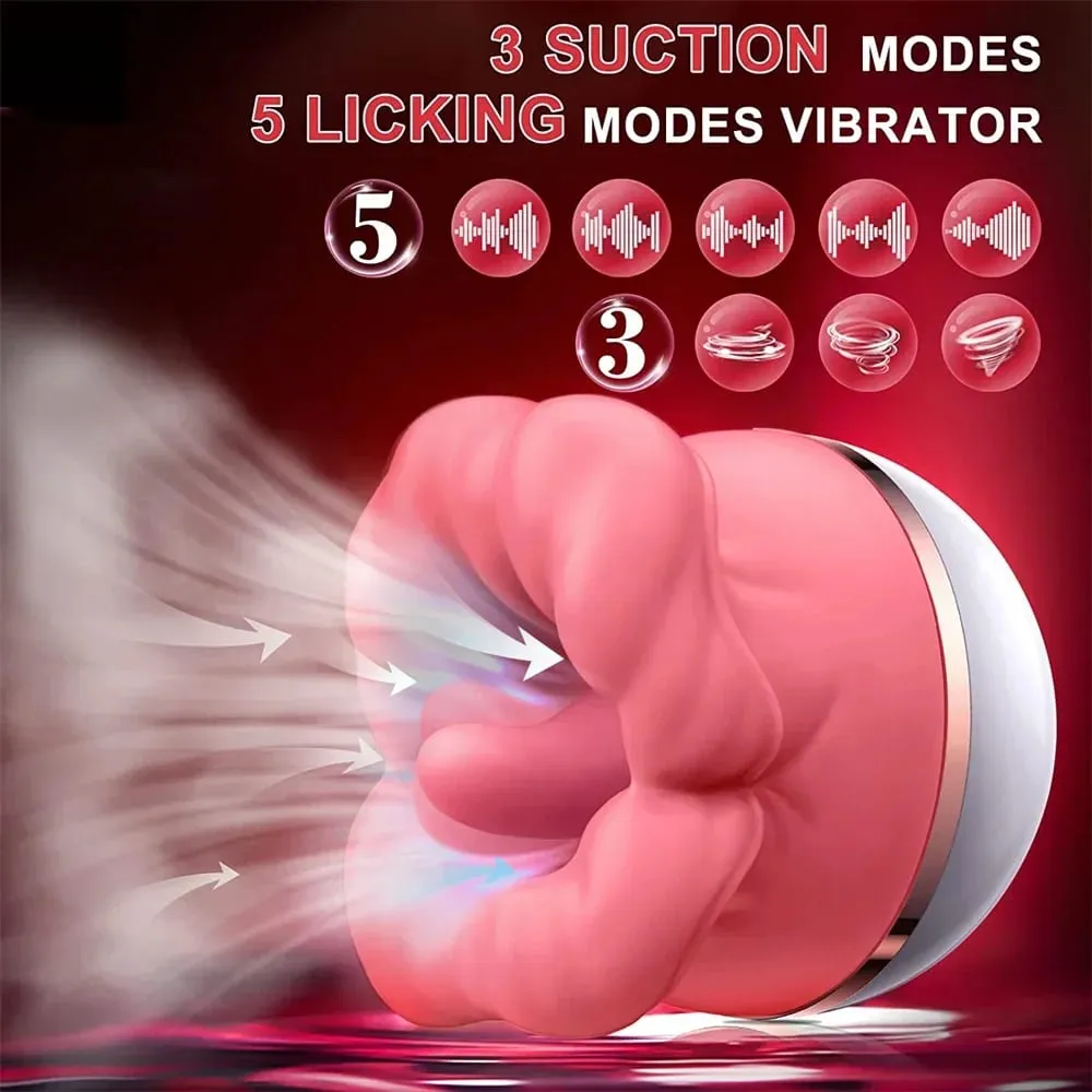 Slicka Sexleksak Simulering Stor Mun Kvinnor Vibrator Oralsex Klitoral Sug Nipple Vaginal Massage Vuxen Kvinna Onani — image 2
