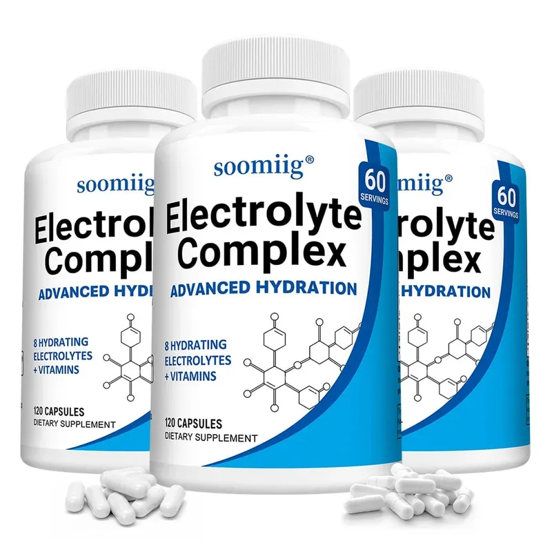 Electrolyte Salts Capsules with B6 B12 Magnesium Potassium & Zinc Fast Hydration Reduces Muscle Cramps Supports Recovery — image 10