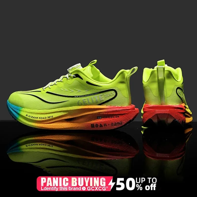 Men Running Shoes Carbon Board Speciality Marathon Sports Breathable Lightweight Women's Comfortable Athletic Nonskid Sneakers — image 5