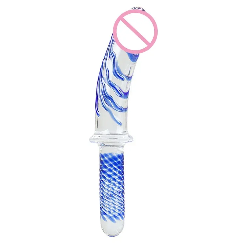 Malaking Crystal Glass Dildo Big Anal Plug Sex Toy Para sa mga Babae Vagina Massage Para sa Famale Masturbation Penis G-spot Clitoris Lalaki Pang-adulto — image 2