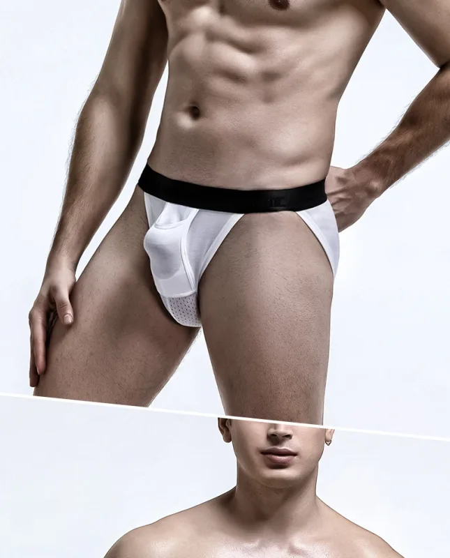 Men's Ice Silk Separated Pouch Briefs, U Convex Scrotal Support, Breathable Anti-Varicocele Design Underwear — image 24