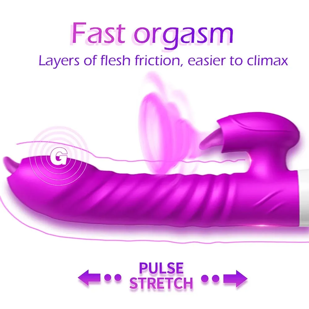 Mabilis na Orgasm Vibrator Dildo Para sa mga Babae Pagdila Heating Vibrator Klitoris G-Spot Stimulator Vibro Babae Clit Sucker Pang-adultong Sex Toy — image 3