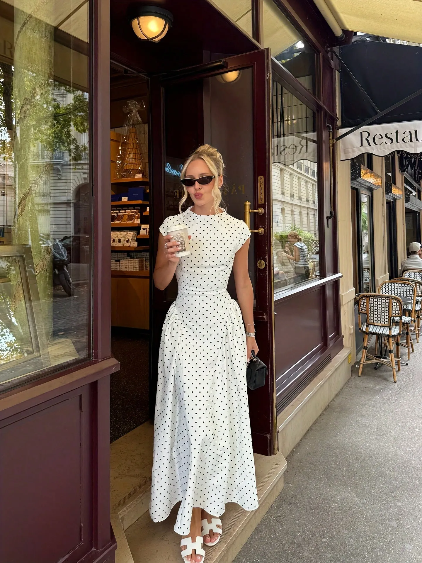 Women New Long Dresses Summer Elegant Upgraded Version Casual Polka Dots Party Dress Graceful Holiday Casual Slim Female Dresses — image 1