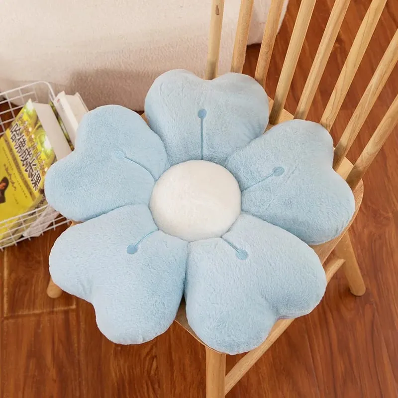 Plush Pillow Comfortable Daisy Flower Shaped - Cute Decorative Pad for Bed and Sofa Soft Polyester Fabric — image 11