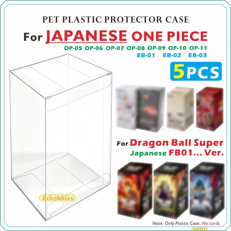 5 PCS Clear Plastic Protector Case For Japanese One Piece(OP-05/06/07/08... & EB-01/02/03...) — image 1
