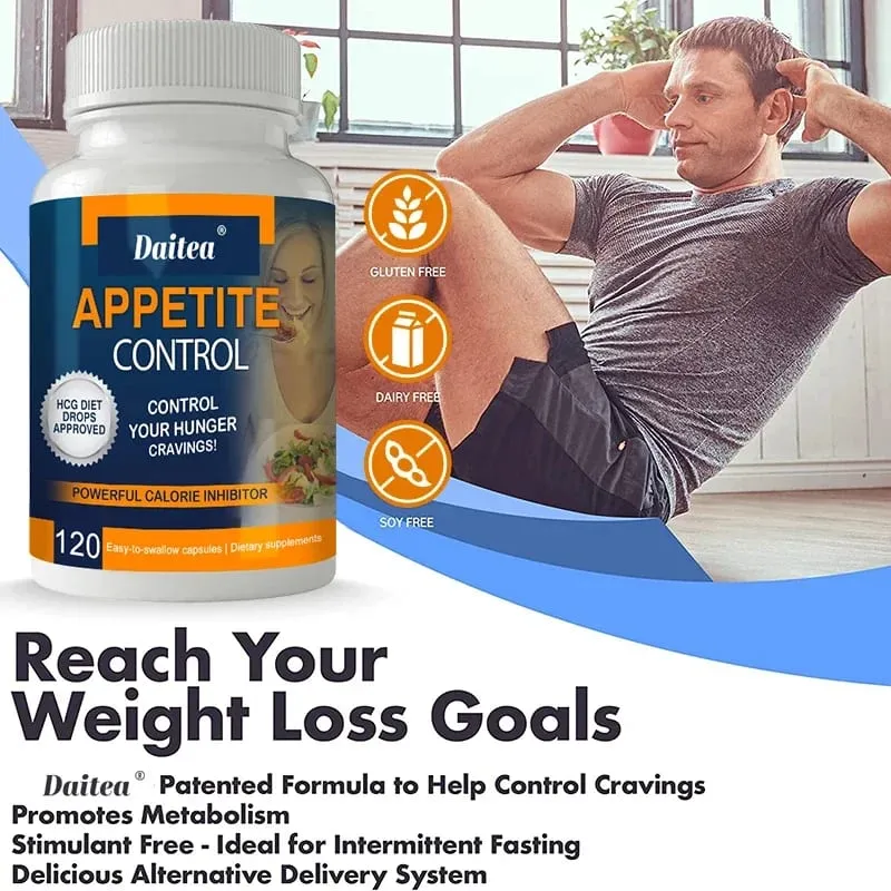 Cápsulas de controle de apetite Daitea - Vitamina C orgânica Quitosana (90% DAC) Metabolismo aumenta a queima de gordura com baixo teor de gordura — image 3
