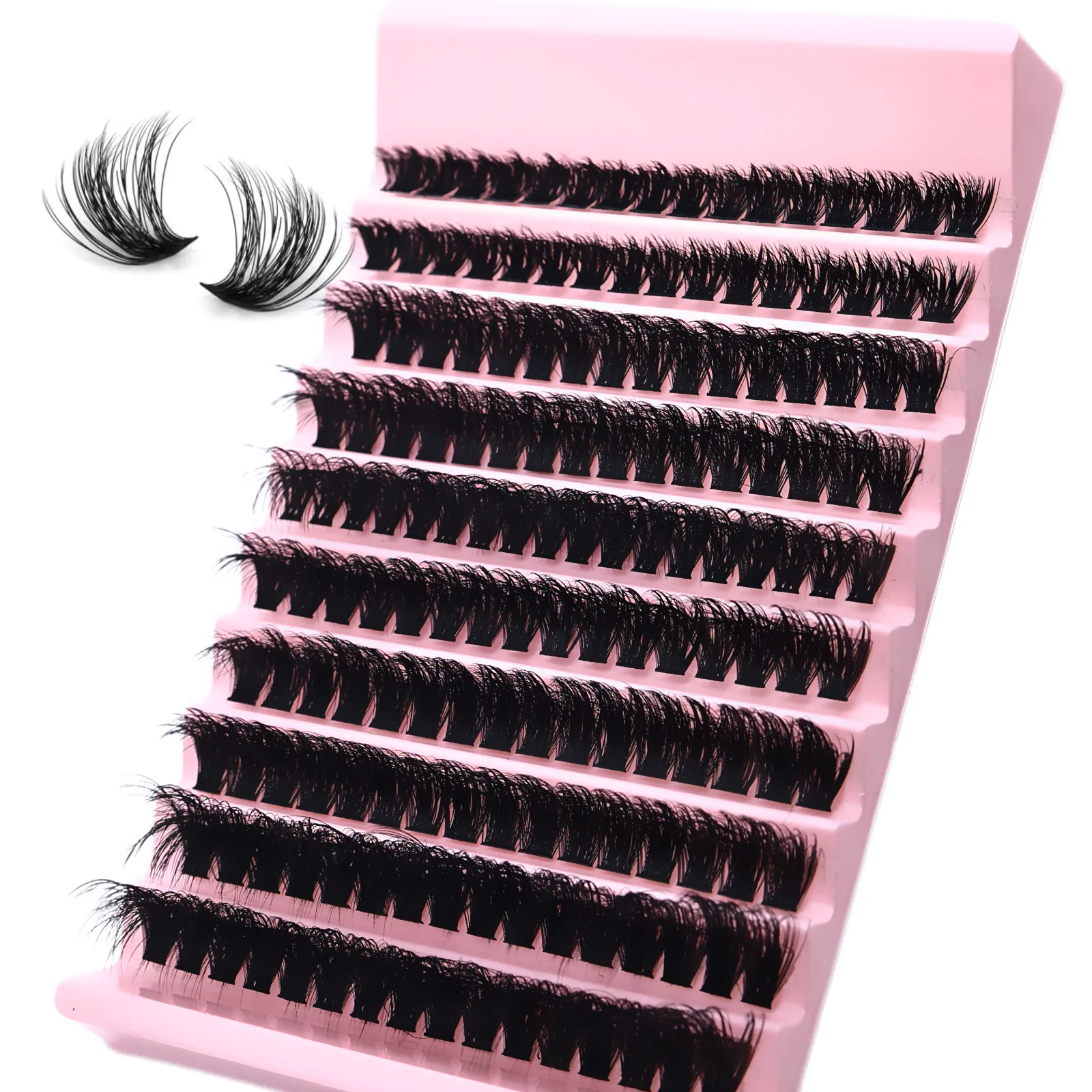 DIY Cluster Lash Extensions D Curl Fluffy Individual Lashes Segmented Reusable False Eyelash Clusters Beginners Home Eye Makeup — image 3