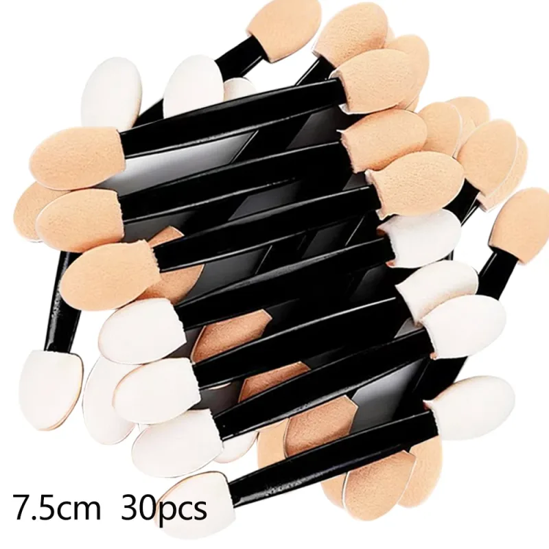 10/30/100pcs Double Ended Eyeshadow Brush Eyeshadow Applicators 6.2cm Makeup Sponge Brushes For Women Cosmetic Beauty Tool — image 9