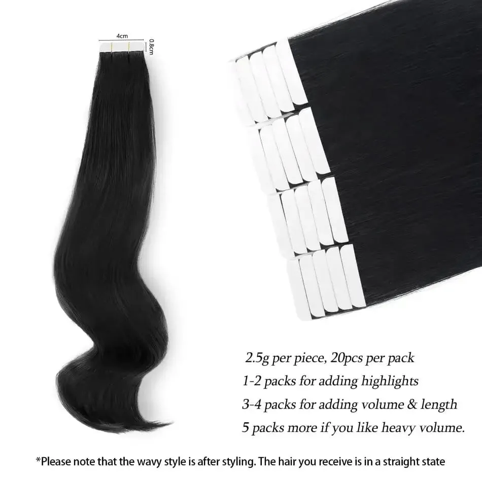 Tape In Straight 100 Human Hair Extensions Brazilian Hair Blonde Adhesive Extensions Skin Weft Black Brown 100% Real Human Hair — image 6