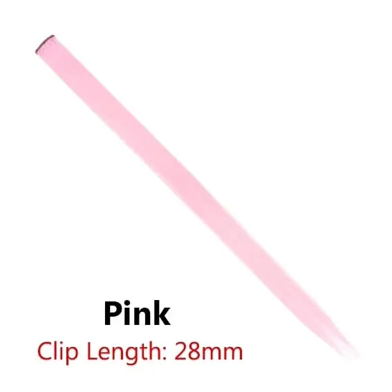 12 Colors Straight Curly Hair Synthetic Hairpieces Clip-In One Piece Pure Color Synthetic Hair Extension Pieces — image 17