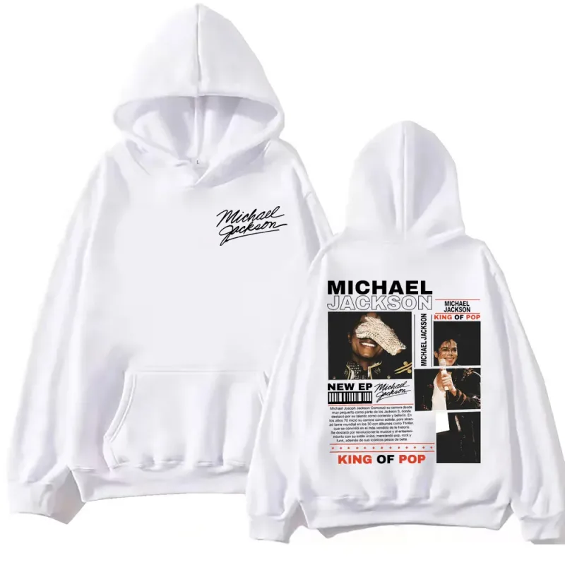 Rock Singer Michael Jackson Merch Hoodies Men Women Fashion Vintage Hooded Sweatshirts High Quality Fleece Oversized Pullovers — image 2