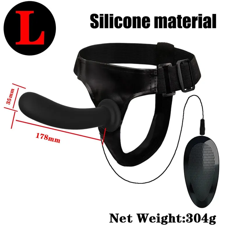 Remote Control Vibrating Silicone Strap On Dildo Harness Adjustable Wearable Pegging Panties for Couples Detachable Dual Stimu — image 15