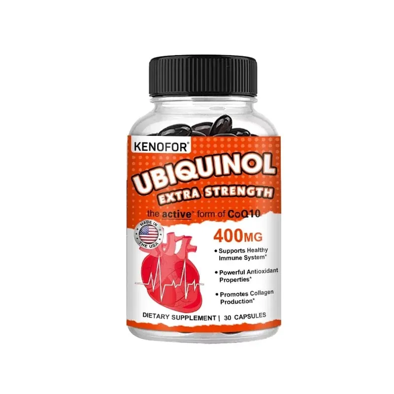 Ubiquinone CoQ10 400 mg - Támogatja a szív egészségét Energiát biztosít az ízületek egészségének támogatásához Szuper felszívódású vegetáriánus kapszulák — image 9