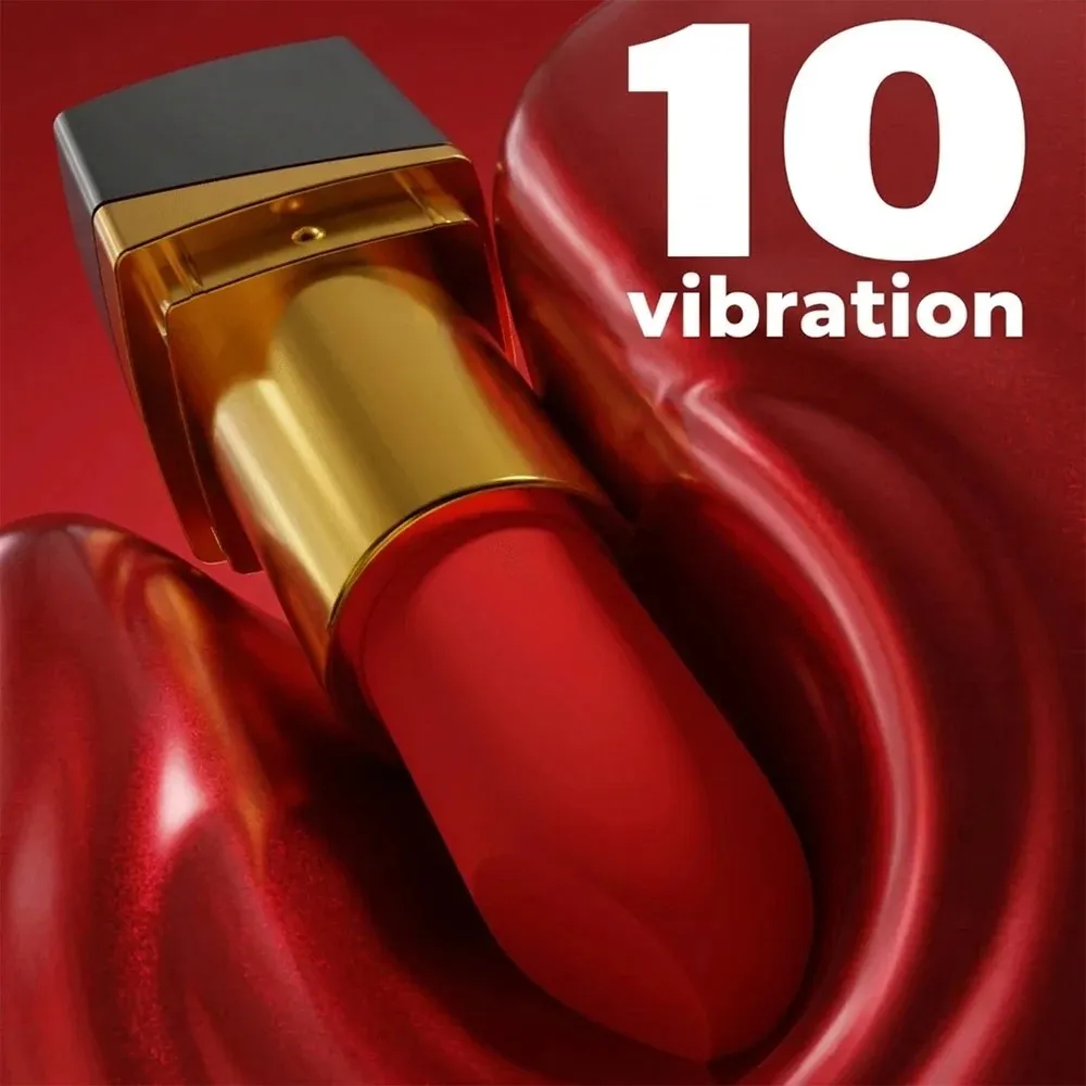 Women Mini Lipstick Vibrator Strong Shock Vibrating Nipple Clitoral Stimulator AV Wand Sex Toys for Couples Adults 18+ — image 2