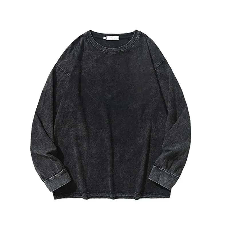 100% pamut Férfi ruházat Vintage Black Acid Mosó kapucnis Férfi Női Túlméretes Hip Hop Pulóverek Alkalmi pulóverek Y2K ruhák — image 18