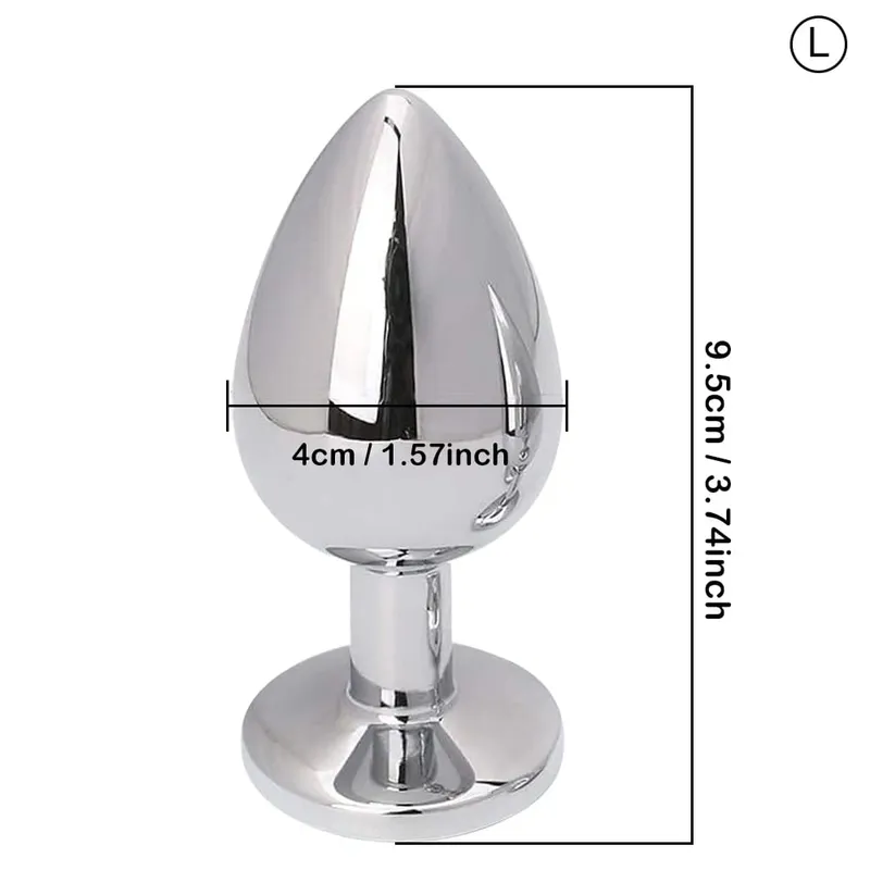 Metal Anal plug butt plug Sex Toys Butt Toys For Women Men Couples Adult Game Masturbator Anal Diamond 5 Size SM Adult Sex Toy — image 7