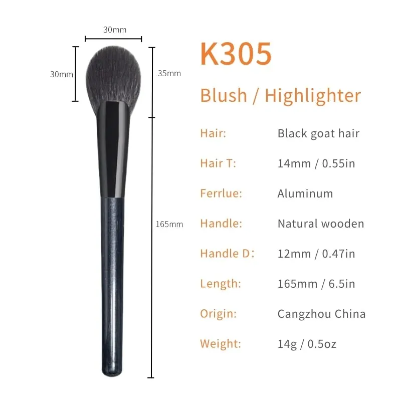 扇形化妝刷螢光筆臉部陰影山羊毛腮紅粉化妝刷專業必備化妝工具 — image 2