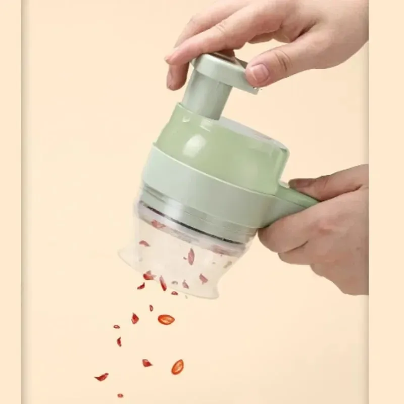 Electric Vegetable Chopper Multifunctional Garlic Ginger Onion Cutter For Home Kitchen Food Slicer And Dicer — image 4