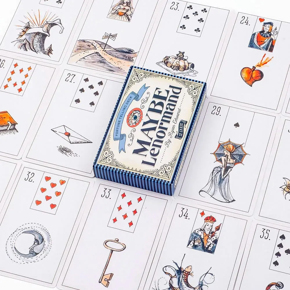Może Lenormand 52 karty talii 9.7*6.3CM angielskie wizje dla początkujących wróżbiarstwo edycja deska pokładowa granie w gry