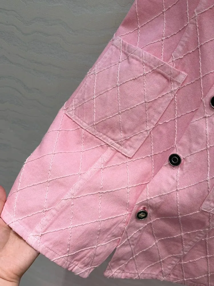 Spring Summer Fashion Pink Slim Mini Cowboy Pencil Dress Women's Spaghetti Strap Pocket Sewing High Waist Short Dresses — image 5