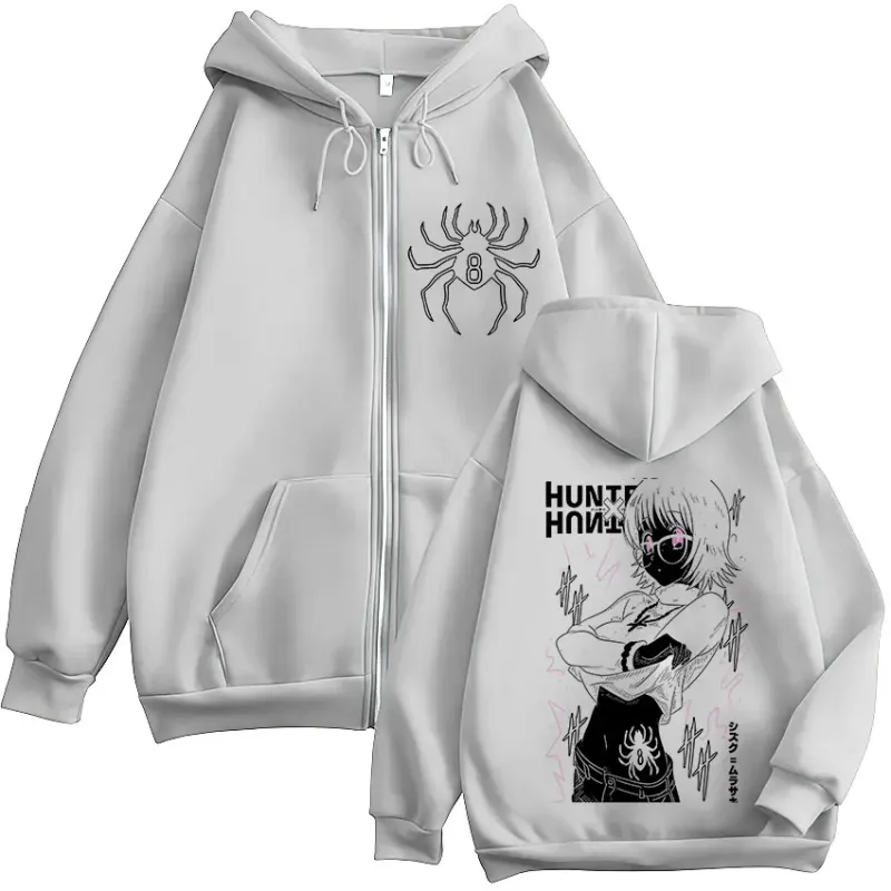 Anime Hunter X Hunter Spider Phantom Troupe Shizuku Zipper Hoodies Men Women Oversized Casual Zip Up Hooded Sweatshirts Jackets — image 9