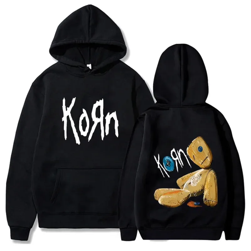 Korn Rock Band Hoodies Vår Höst Pullover Herrmode Tryckt Huvtröja Lös Casual Daily Streetwear Tröja Toppar