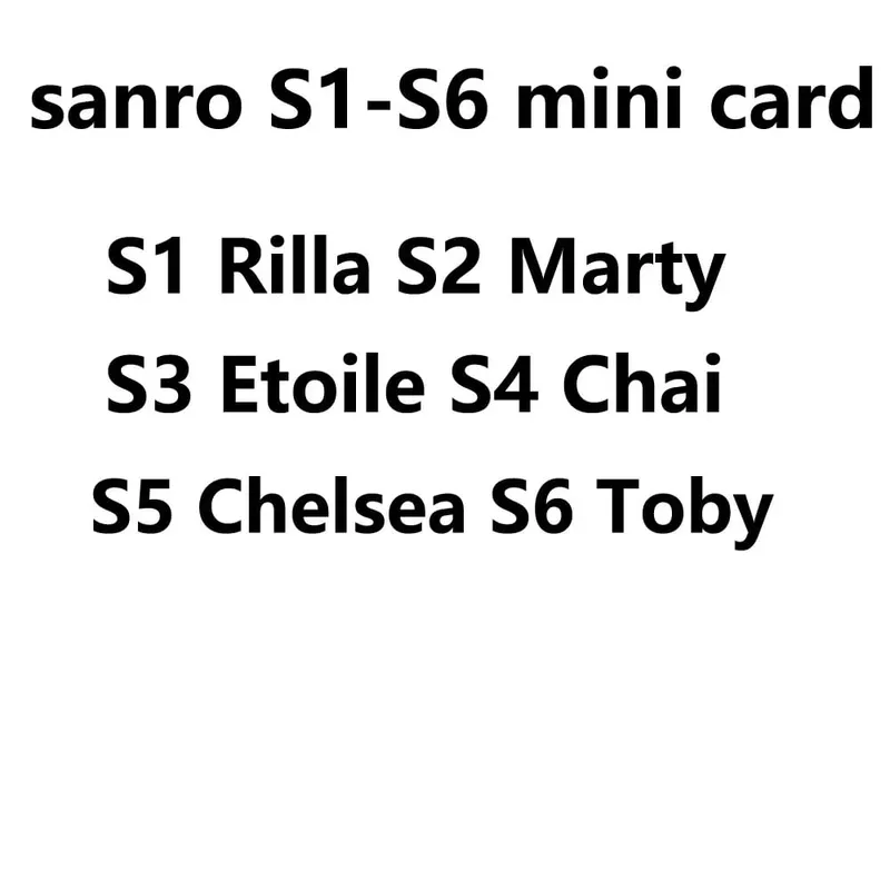 Tarjeta de enlace serie 1 a serie 5 Sanrio S1 a S6 tarjeta NTAG215 NFC Impresión de tarjeta animal trabajo para interruptor NS