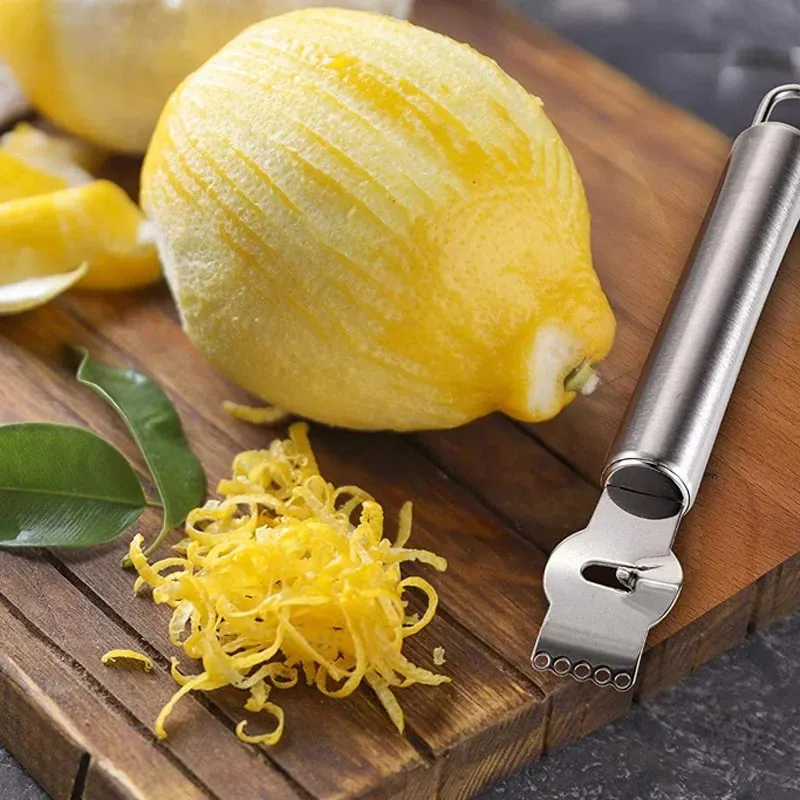 Stainless Steel Lemon & Orange Peeler - Dual-Purpose Citrus Fruit Knife Kitchen Gadget Bar Accessory Versatile Kitchen Tool — image 3