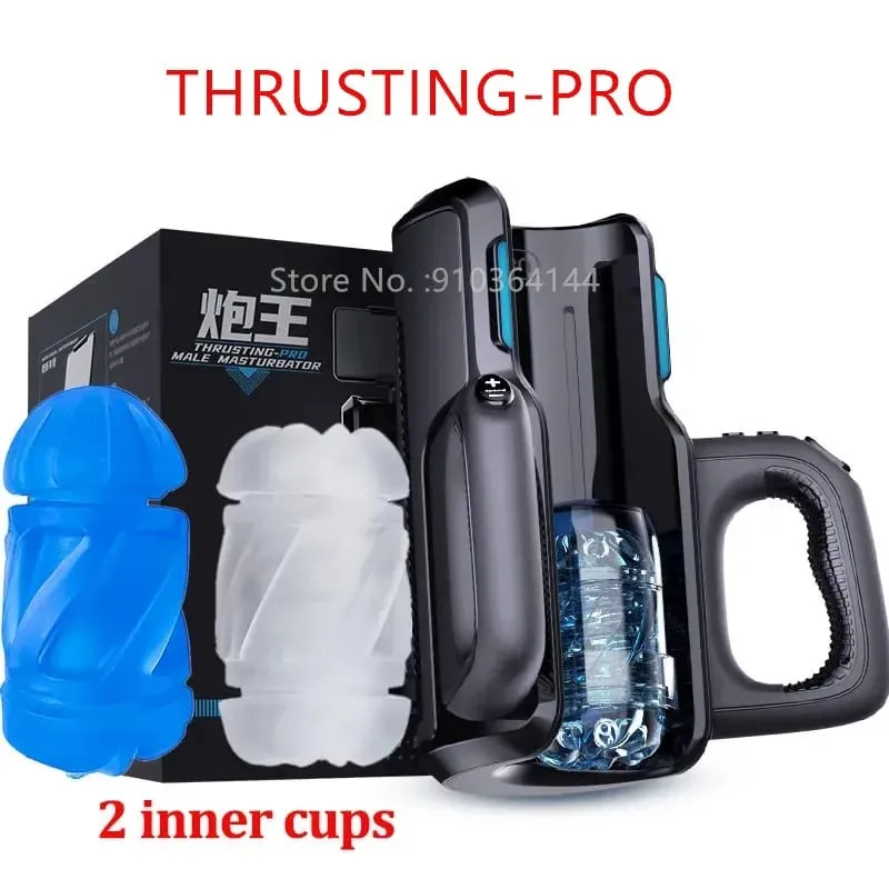 Leten empurrando-pro copo de masturbação masculino 12cm telescópico de alta velocidade vibradores automático máquina de sexo vagina brinquedo sexo anal para homem