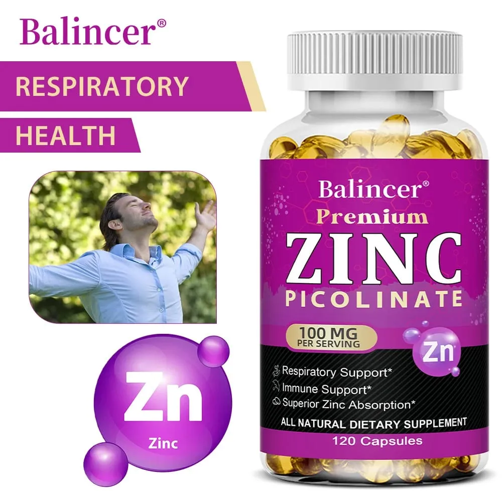 Zinc Picolinate 100 Mg - Pinapalakas ng Superior Zinc Absorption ang Immune Support Sleep & Energy Supports Respiratory Health — image 1