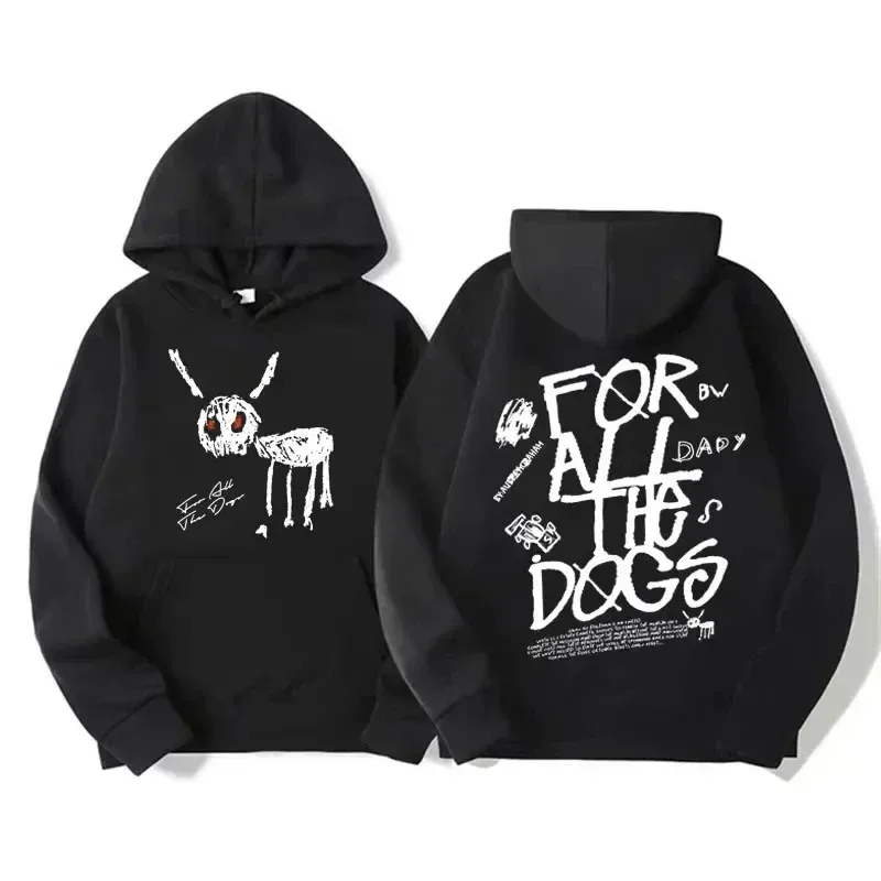 Men Women Fashion Hip Hop Pullovers Sweatshirt Vintage Streetwear Hoodie Rapper Drake New Album for All The Dogs Graphic Hoodies — image 15