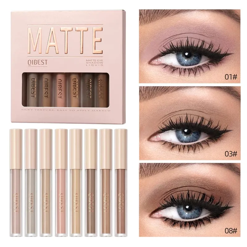 Flüssige Lidschattencreme, glattes Augen-Make-up, langlebig, wasserfest, Lidschattenstift, Rouge, Doppelzweck-Kontur-Kosmetik-Sets — image 3