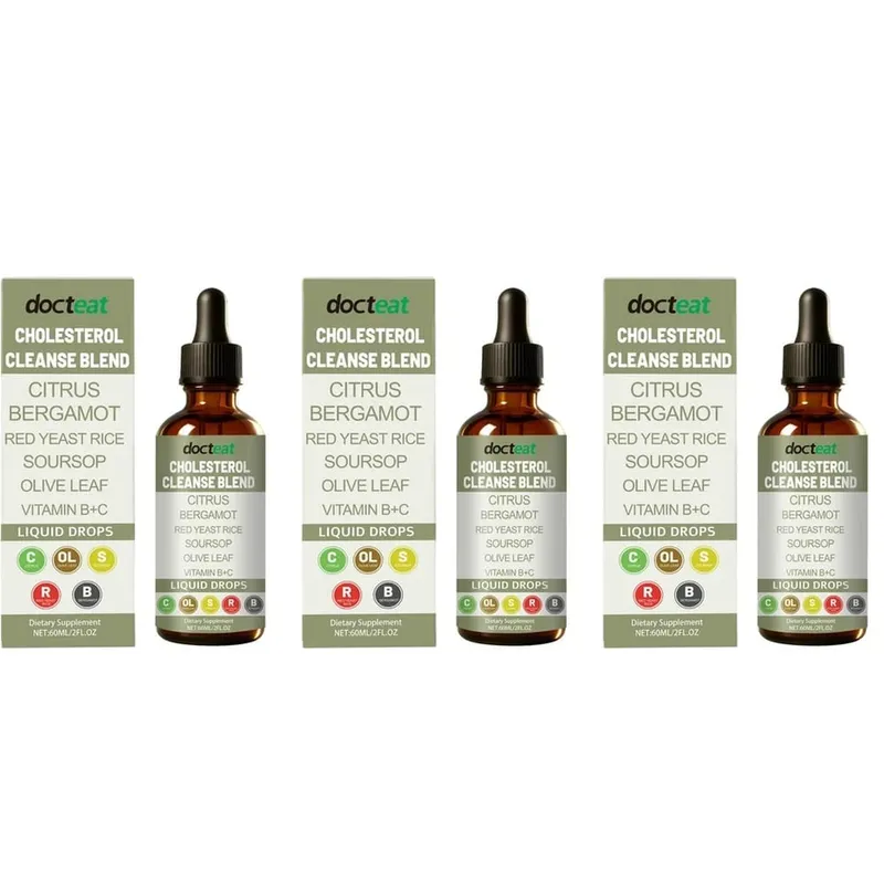 Docteat Cholesterol Cleanse Blend Liquid Drops Citrus Bergamot Supports Metabolic Balance with Vitamin C and B2 Dropper 60 ML — image 10