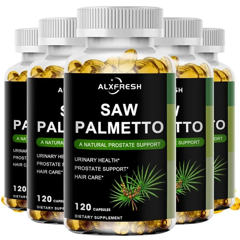 Saw Palmetto Capsules High Potency for Prostate Urinary Tract Bladder Hair Health Supplement