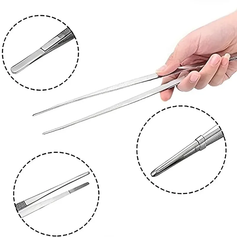 Stainless Steel Multifunction Barbecue Tongs Food Clip BBQ Kitchen Gadgets Cooking Tweezers Buffet Tool CFQJ006 — image 2
