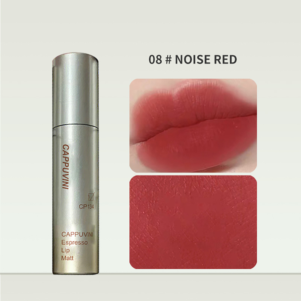 Cappuvini Espresso Matte Lipstick Velvet Lip Glaze Waterproof Long-lasting Texture Smooth Glossy Makeup Setting Lip Color — image 11
