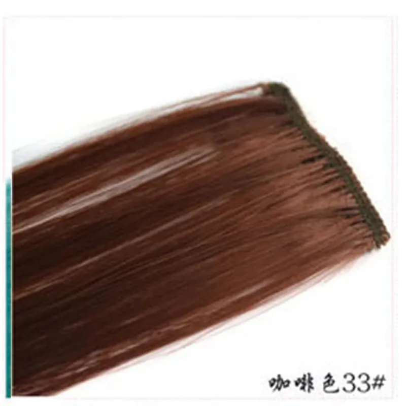 1Pc Ombre Color Clip In Hair Extension Heat Resistant Synthetic Hair Piece Colored Braids Hair Extensions Women Party Cosplay