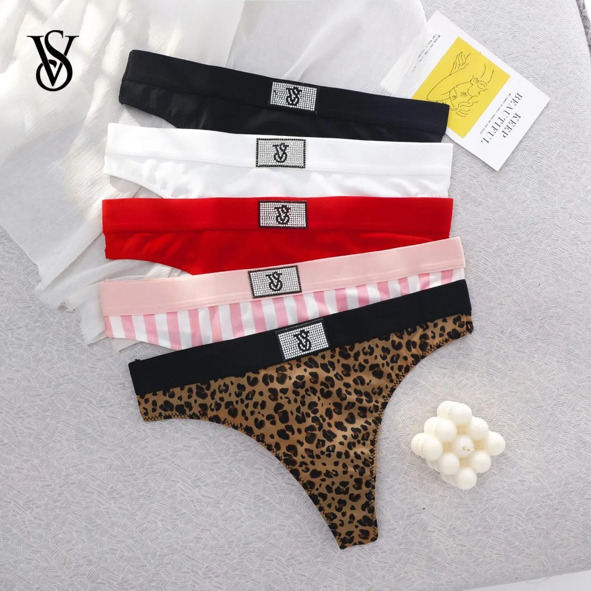 VS High Waist Underwear Sexy Lingerie Women Panties Seamless Lace Thongs Victoria's Secret Comfortable Breathable Panty — image 1