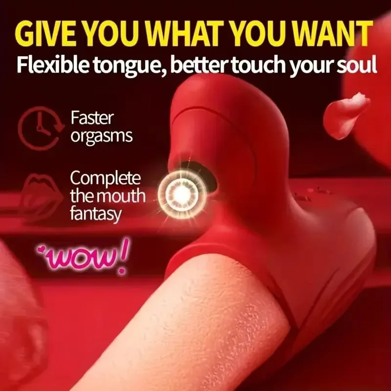 Napakahusay na Sucking Vibrator para sa Babae Dila Dila Clitoris Stimulator Sucker Vagina Massager Masturbation Pang-adultong Sex Toys Mga Laruan — image 2