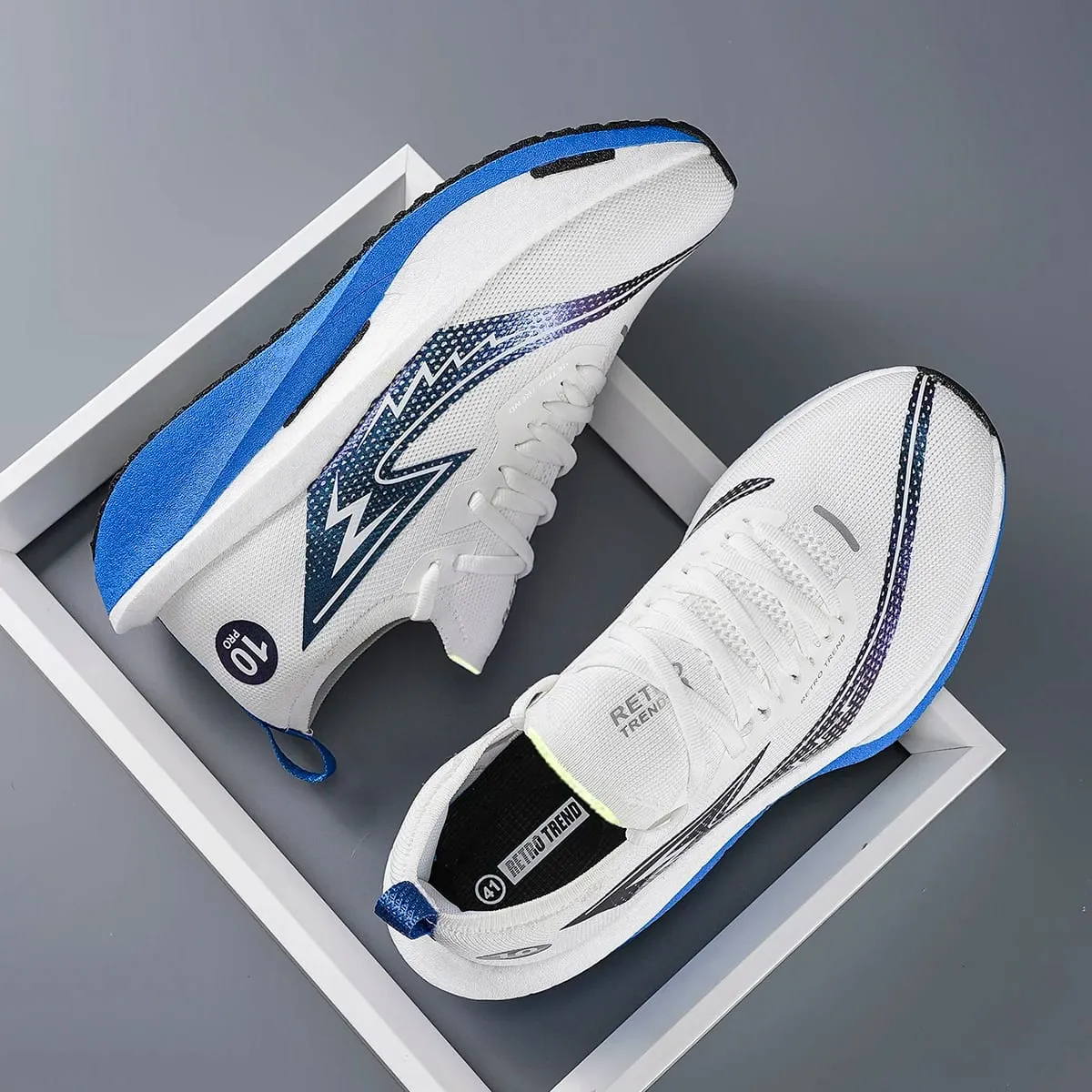 Men Sports Speciality Running Shoes Carbon Board Marathon Breathable Lightweight Women's Comfortable Athletic Nonskid Sneakers — image 6